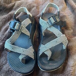 Chaco Z/2 Black and White Patterned Sandals